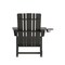 Merrick Lane Ridley HDPE Adirondack Chair with Cup Holder and Pull Out Ottoman, All-Weather HDPE Indoor/Outdoor Chair
